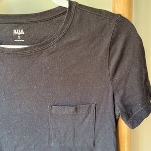 Ana pocket tee t shirt dress! Black! Small!